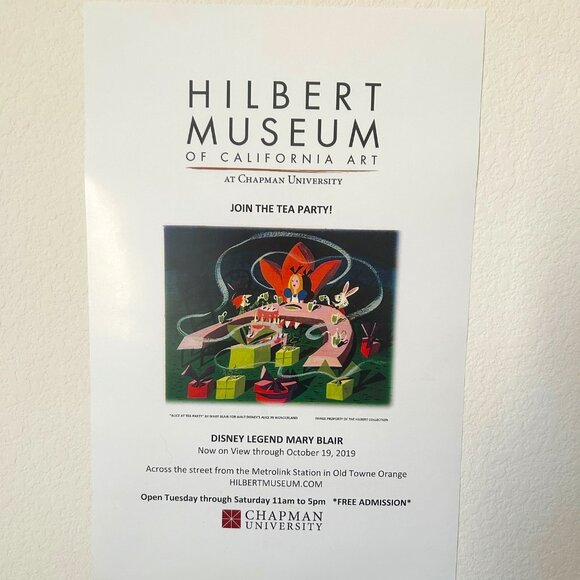 Alice in Wonderland Disney Artist Mary Blair Poster Chapman University - Picture 1 of 6